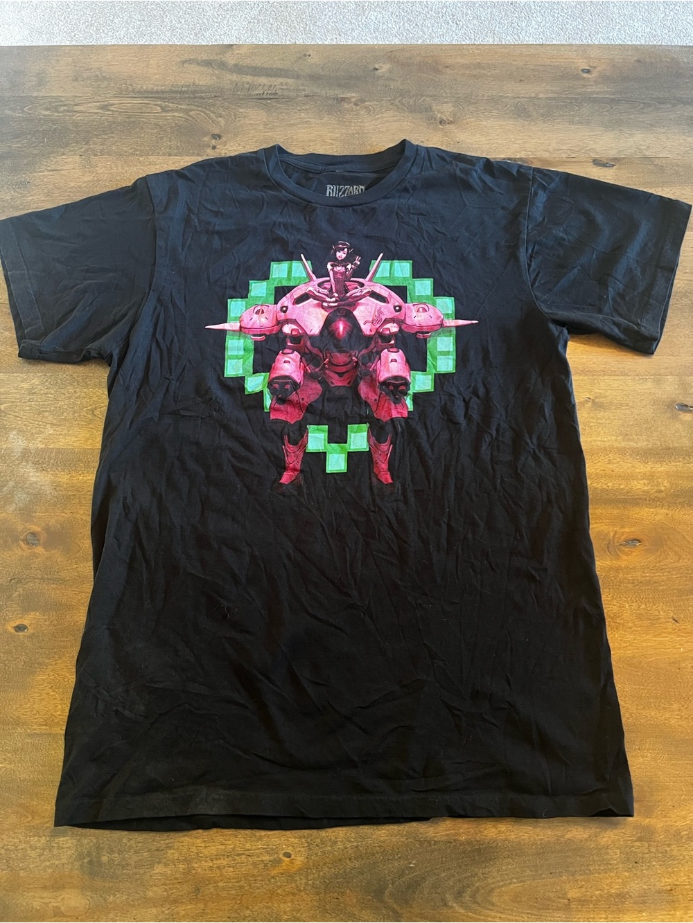 Blizzard Overwatch D.Va MEKA Black Graphic Tee Large